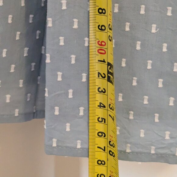 Never A Wallflower - Swiss Dot High Neck Puff Sleeve Minidress NWT - Size L - Picture 9 of 12